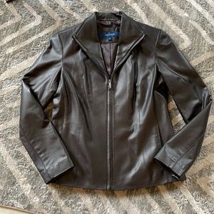 Cole Haan Nord lambskin leather jacket 6 petite